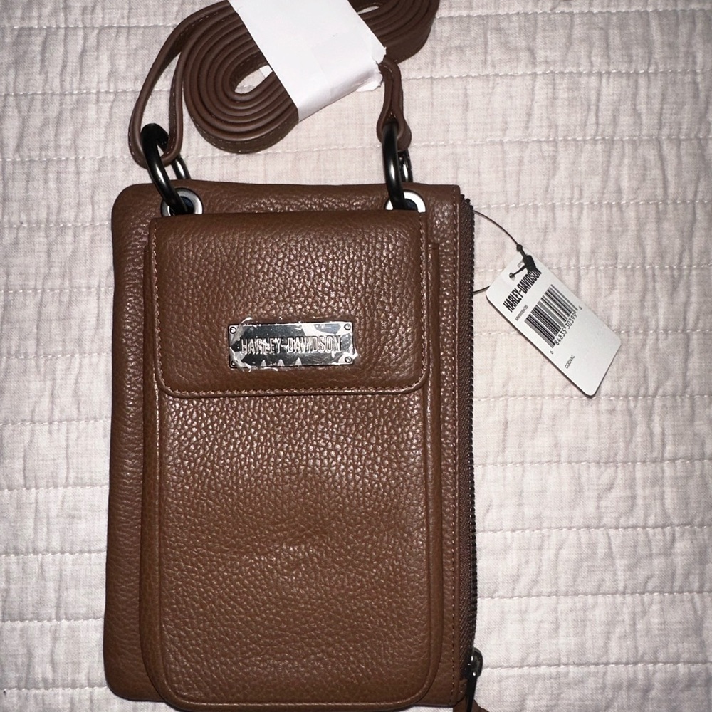 Harley-Davidson Women’s Cognac Clutch/Phone Crossbody